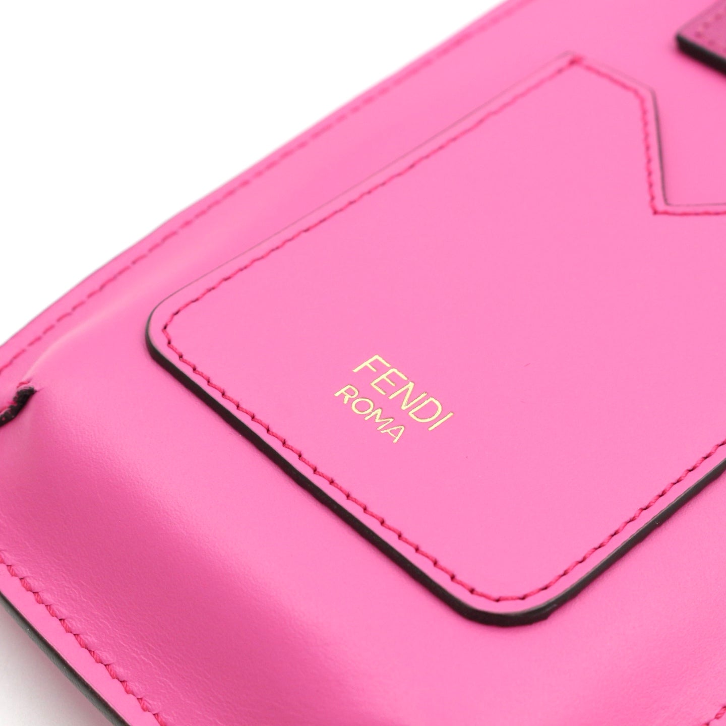 FENDI FF Diamond Leather Phone Pouch Pink [Unused]