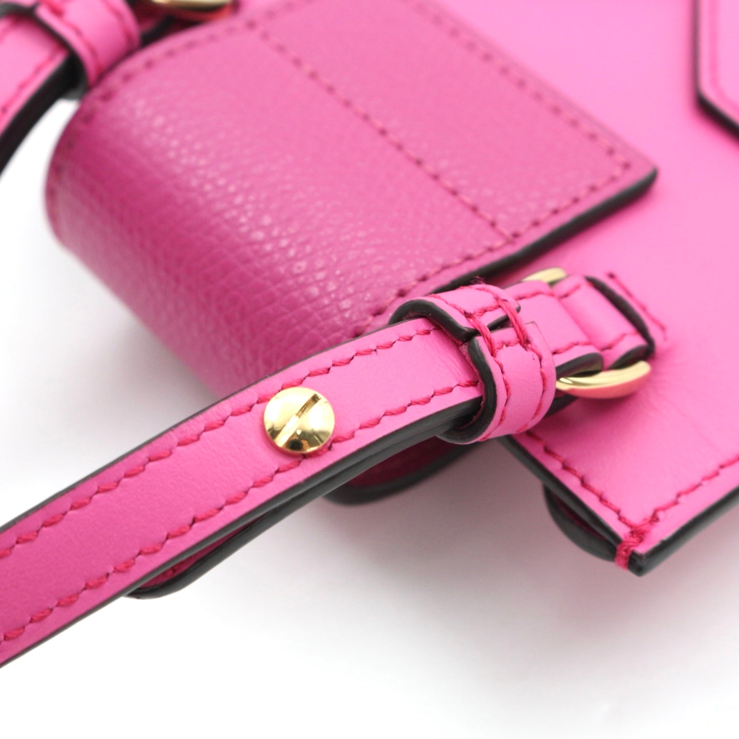 FENDI FF Diamond Leather Phone Pouch Pink [Unused]