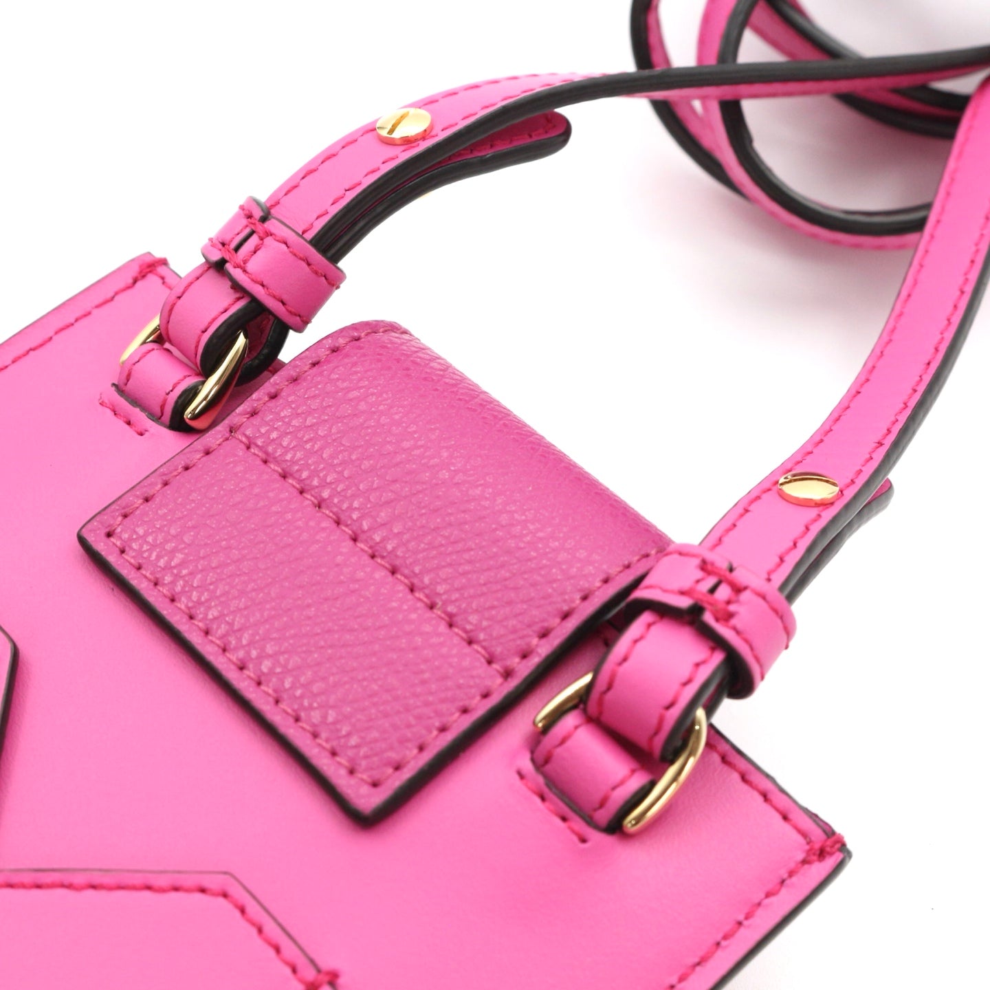 FENDI FF Diamond Leather Phone Pouch Pink [Unused]
