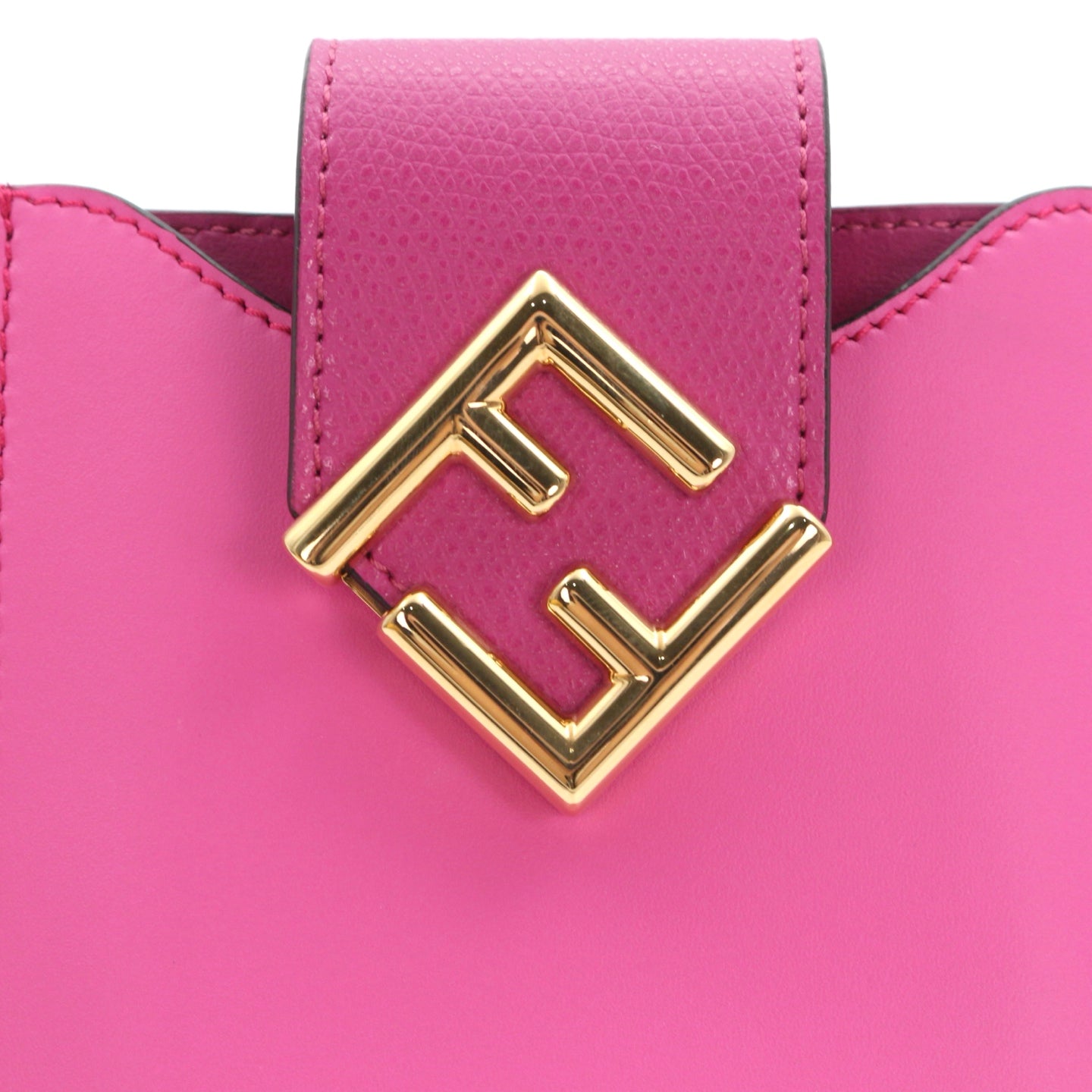 FENDI FF Diamond Leather Phone Pouch Pink [Unused]
