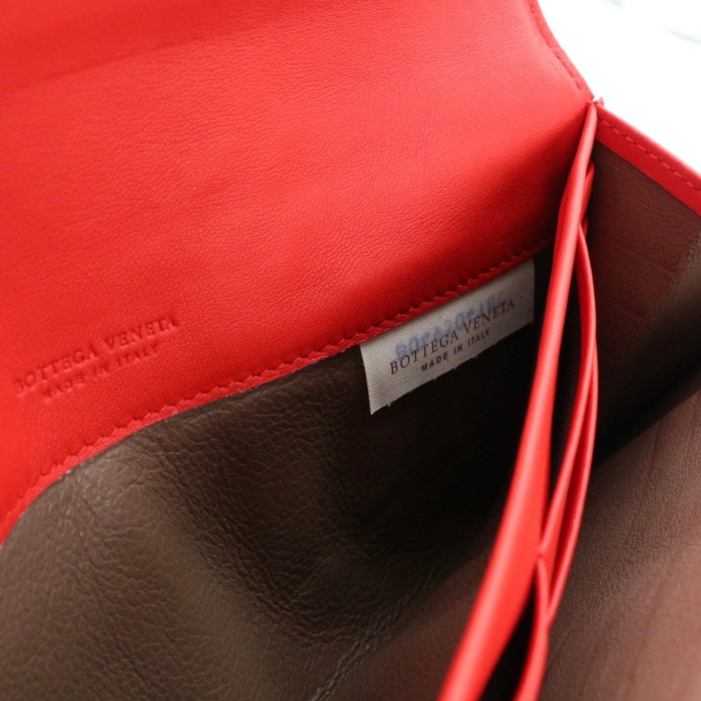 BOTTEGA VENETA Red Python Leather Long Wallet [Used]