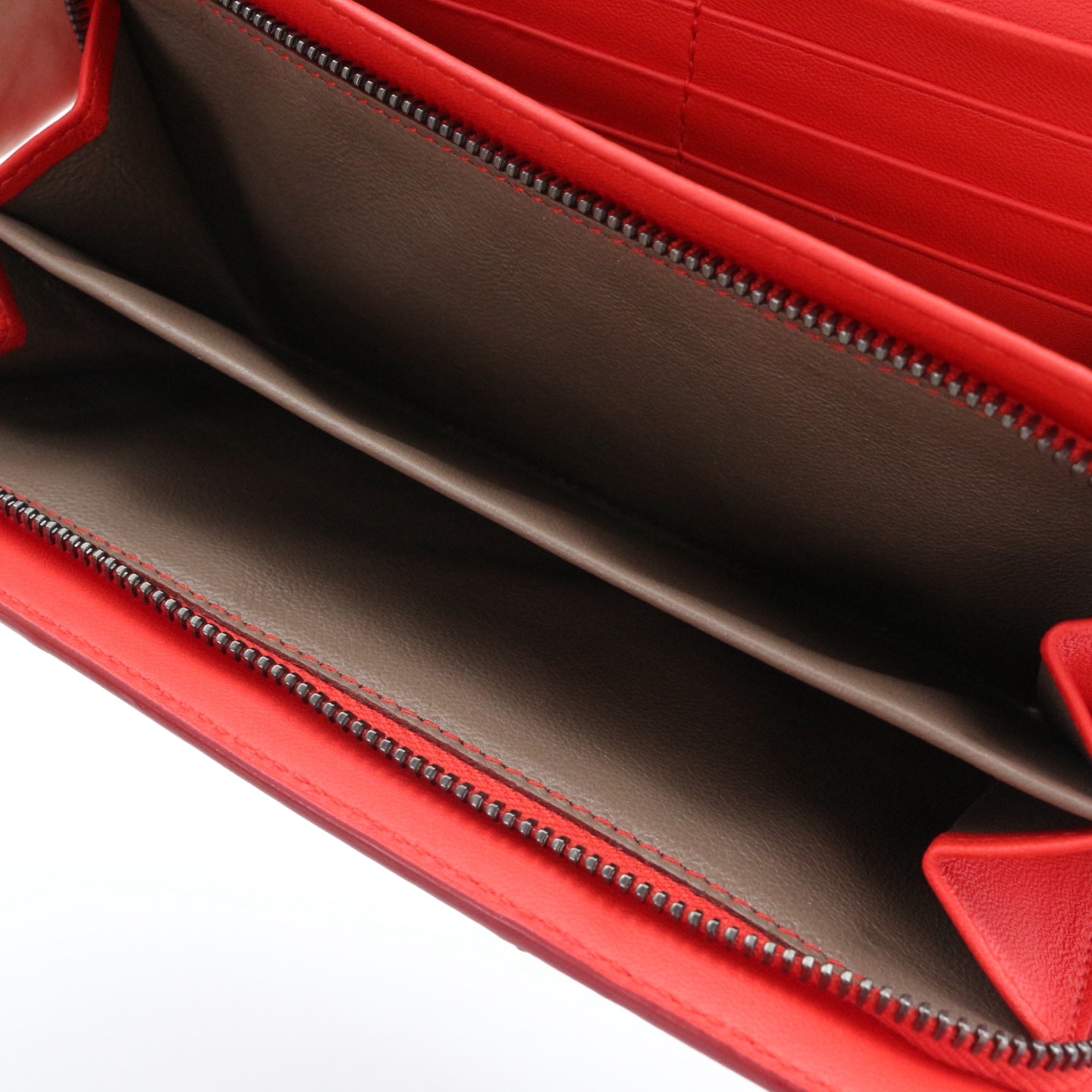 BOTTEGA VENETA Red Python Leather Long Wallet [Used]
