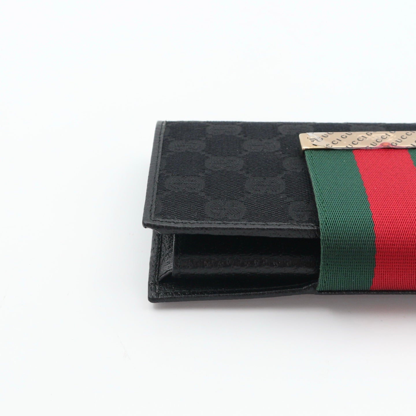GUCCI Sherry Line GG Canvas Leather Long Wallet [Unused]