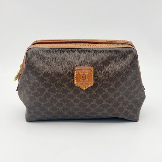 CELINE Macadam Canvas Cosmetic Pouch [Used]