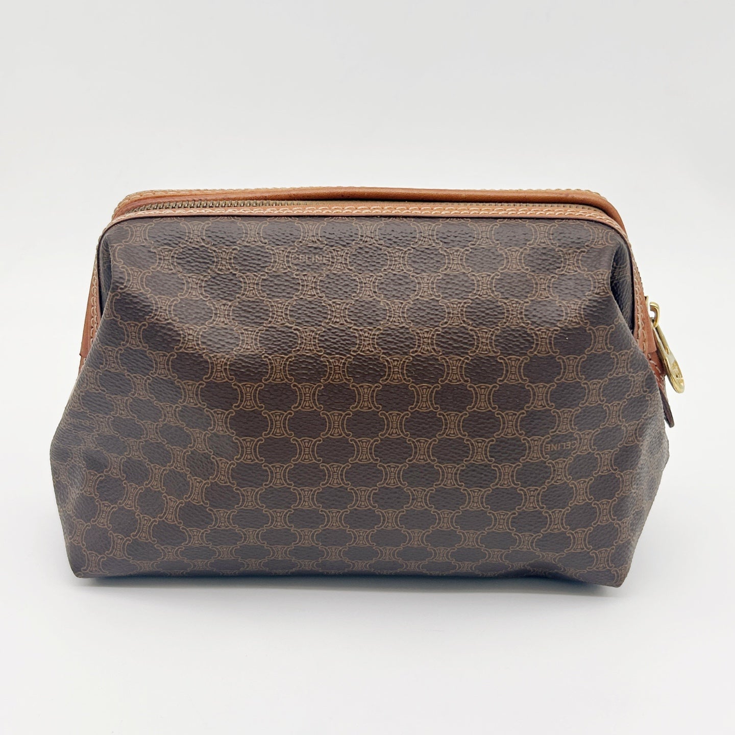 CELINE Macadam Canvas Cosmetic Pouch [Used]