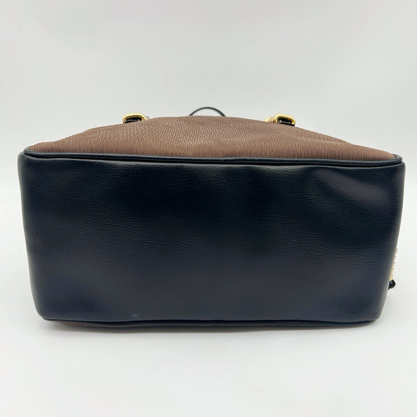 LOEWE Brown & Black Leather Boston Bag [Used]