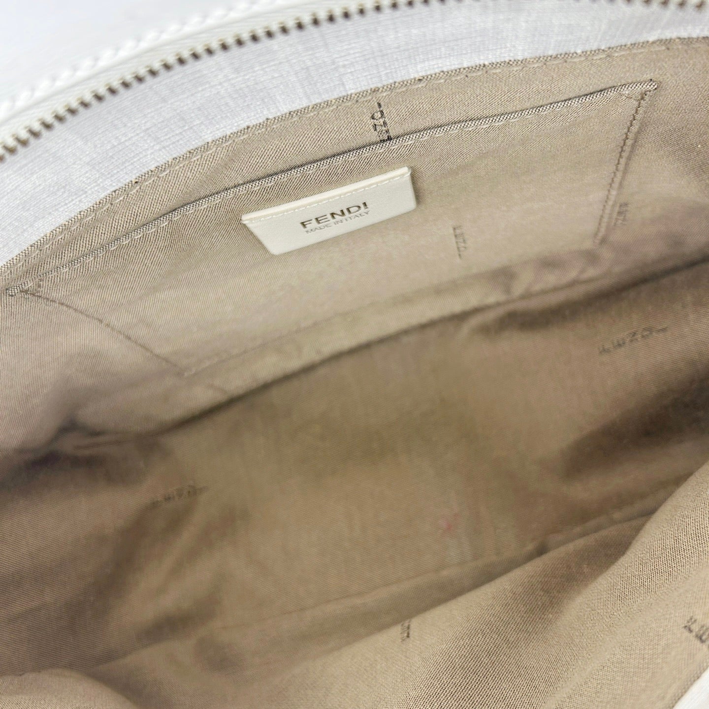 FENDI White Zucca PVC Tote Bag [Used]