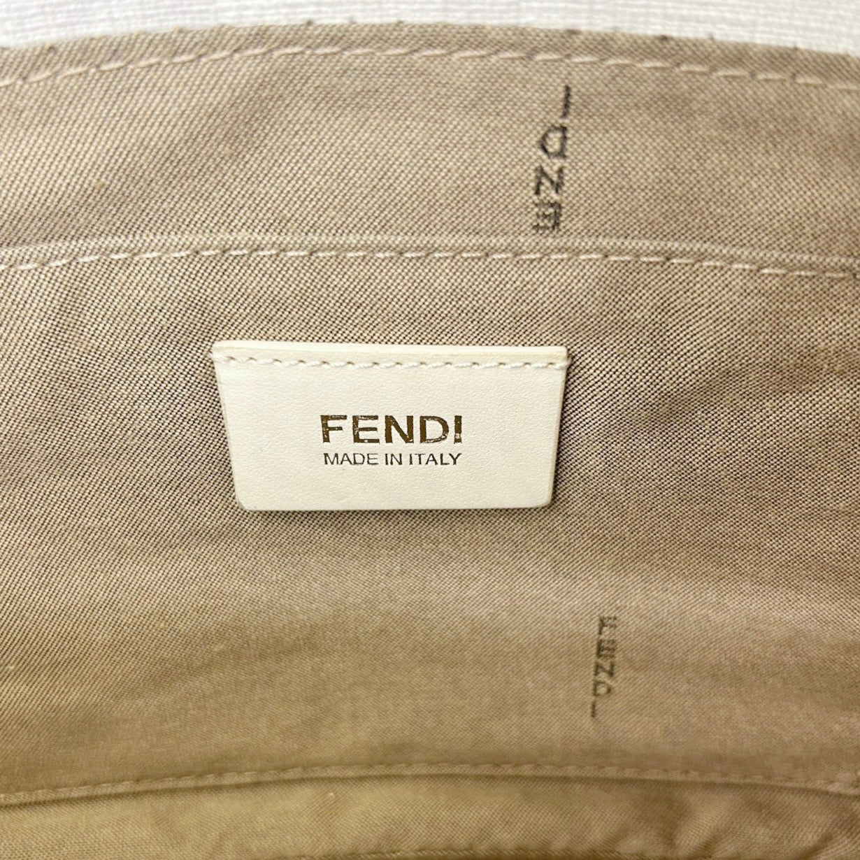 FENDI White Zucca PVC Tote Bag [Used]