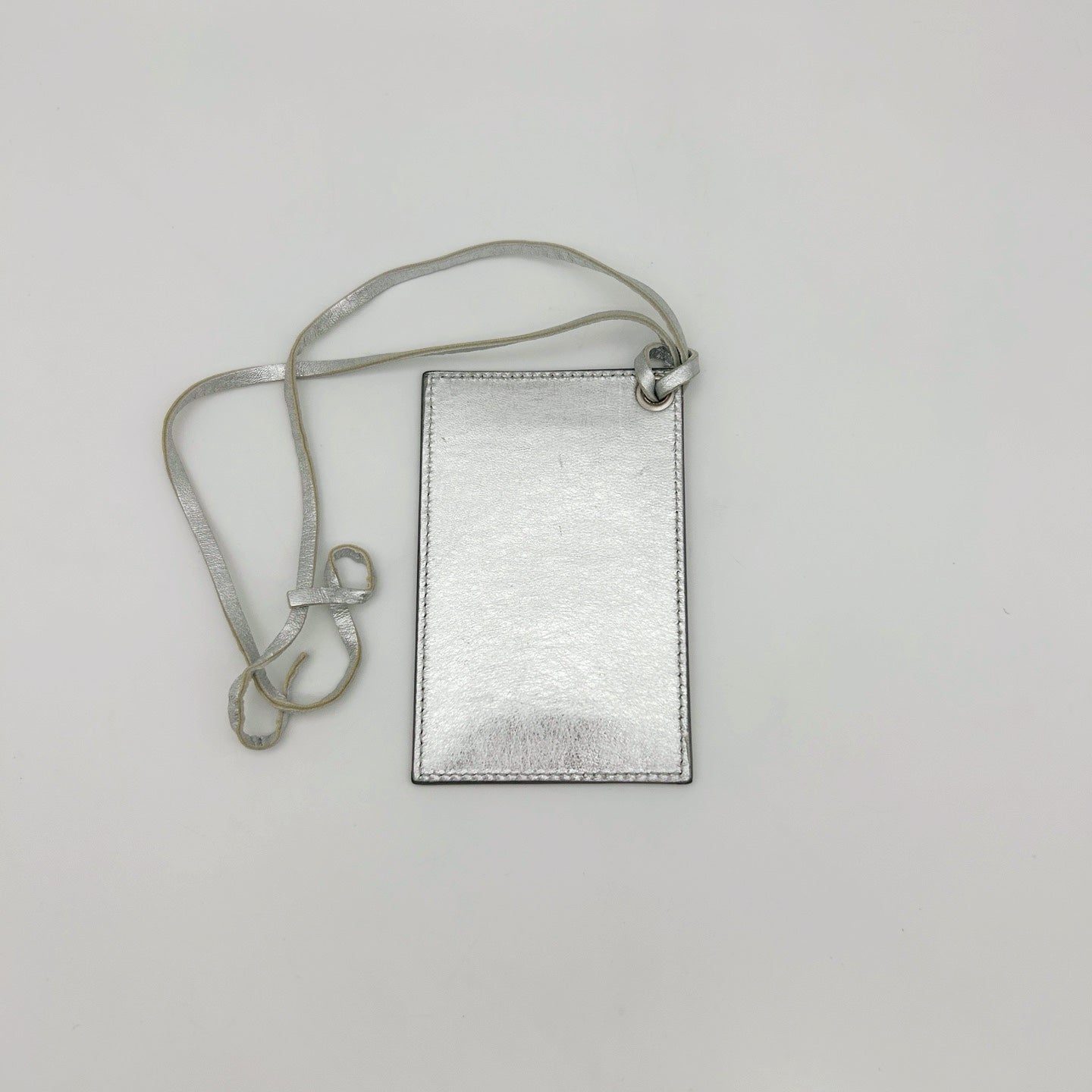 BALENCIAGA Metallic Silver Motorcycle Tote Bag [Used]