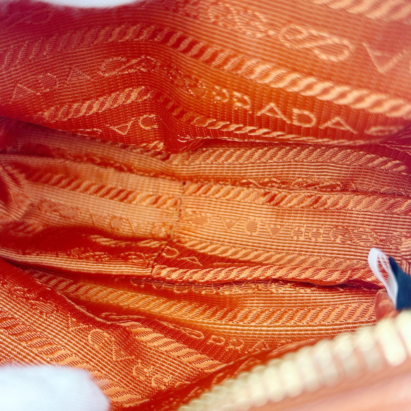 PRADA Orange Saffiano Leather Mini Galleria 2Way Bag [Used]