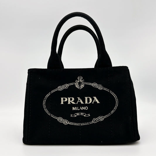 PRADA Black Canvas 2Way Tote Bag [Used]