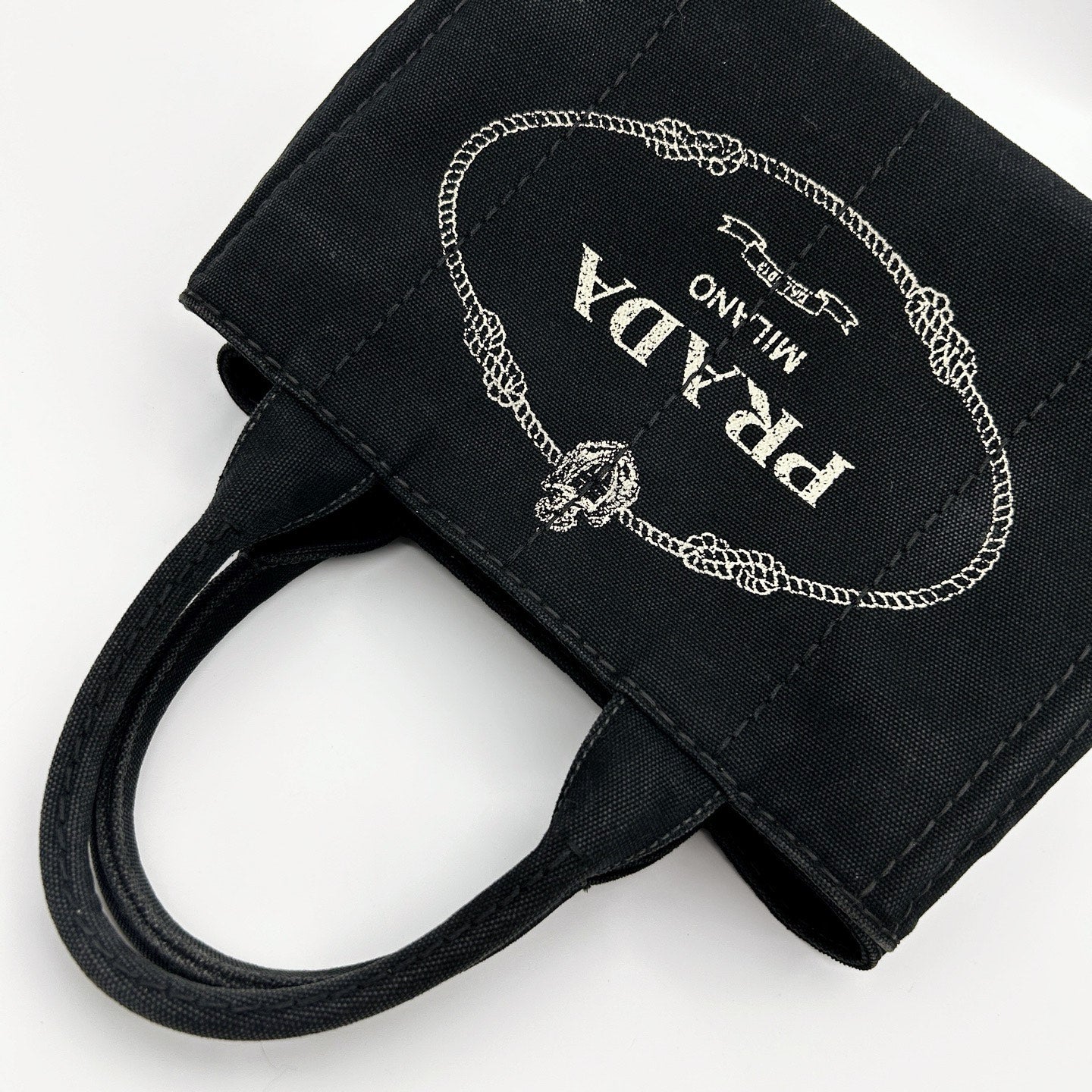 PRADA Black Canvas 2Way Tote Bag [Used]