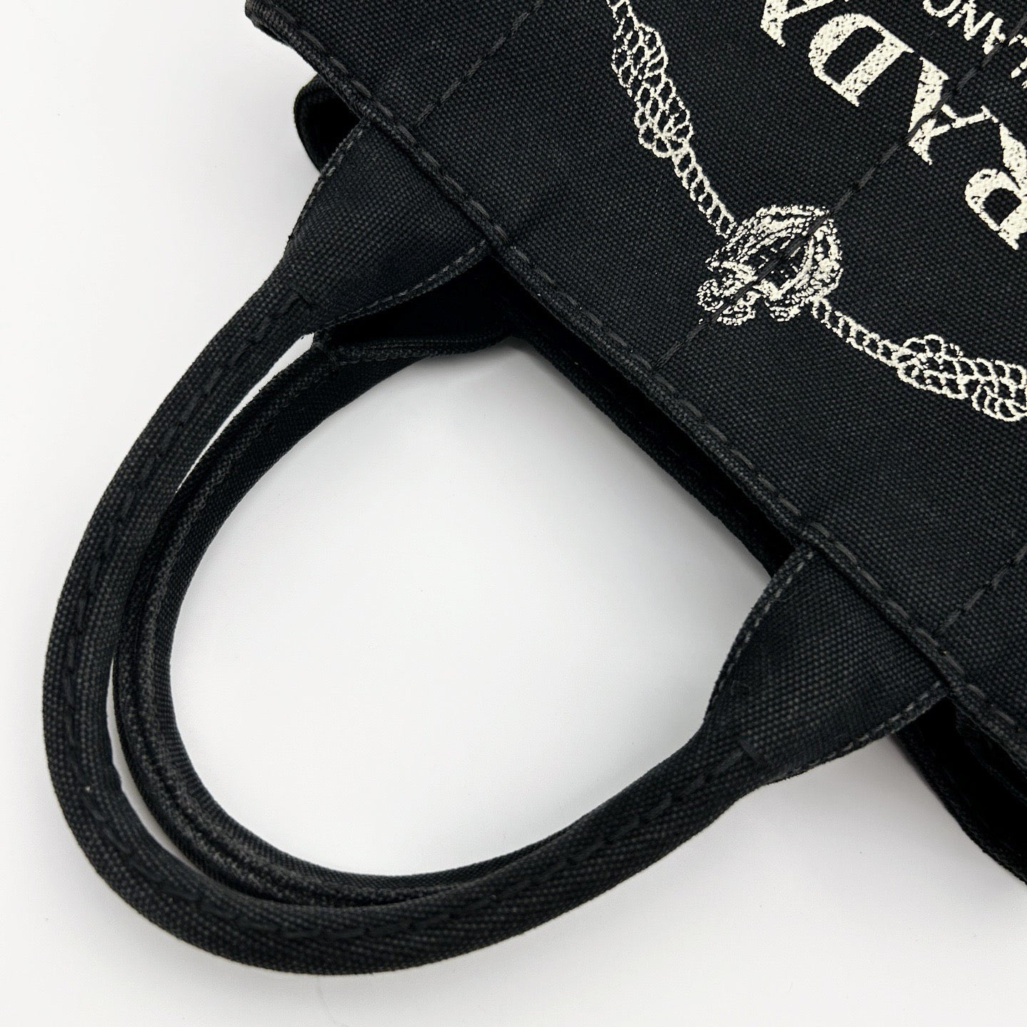 PRADA Black Canvas 2Way Tote Bag [Used]