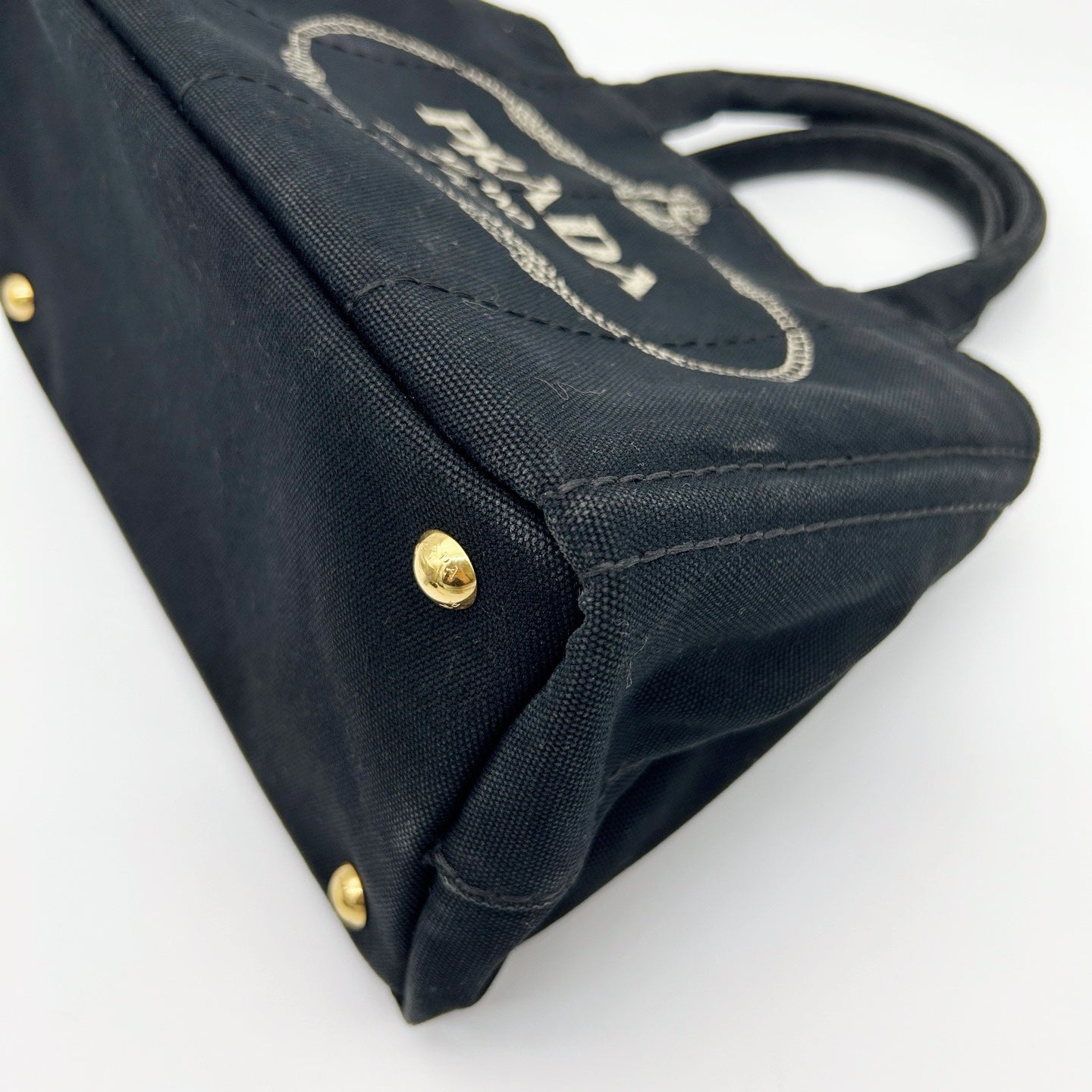 PRADA Black Canvas 2Way Tote Bag [Used]