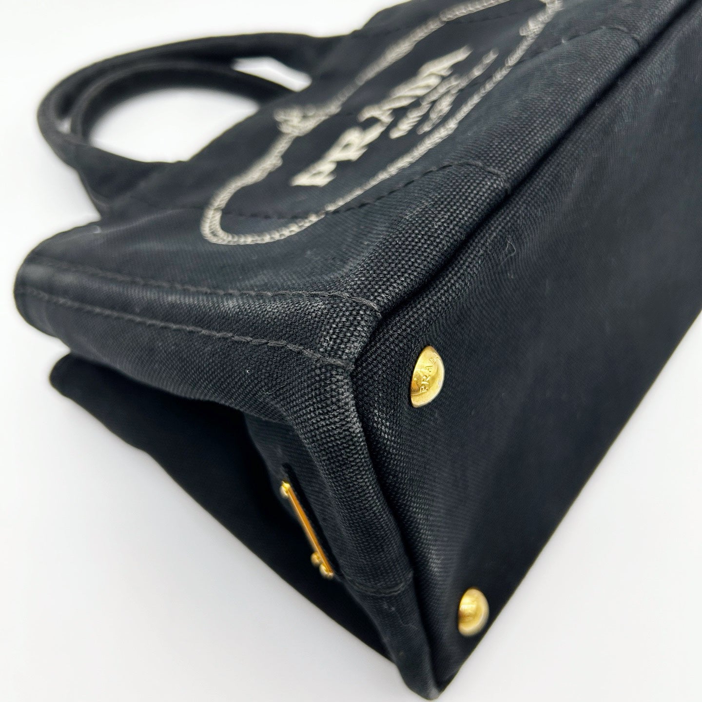PRADA Black Canvas 2Way Tote Bag [Used]