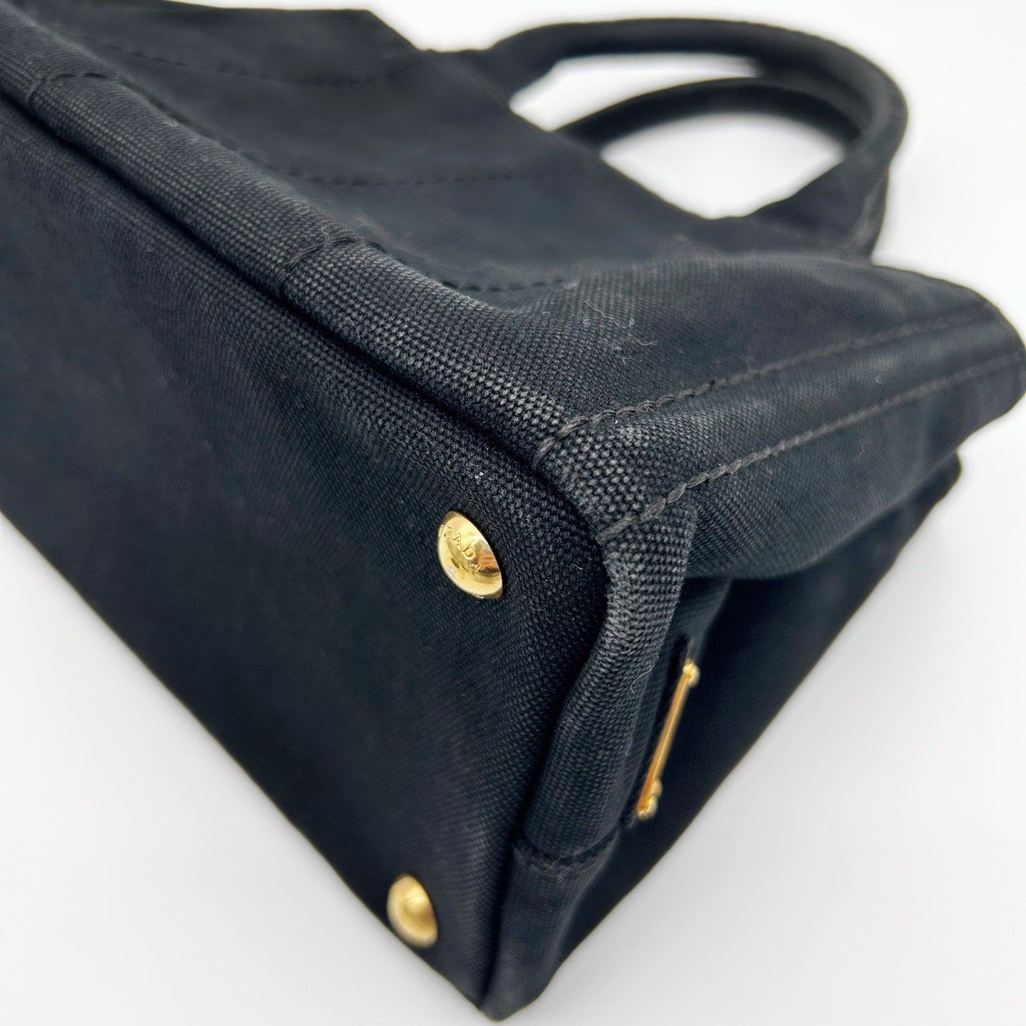 PRADA Black Canvas 2Way Tote Bag [Used]
