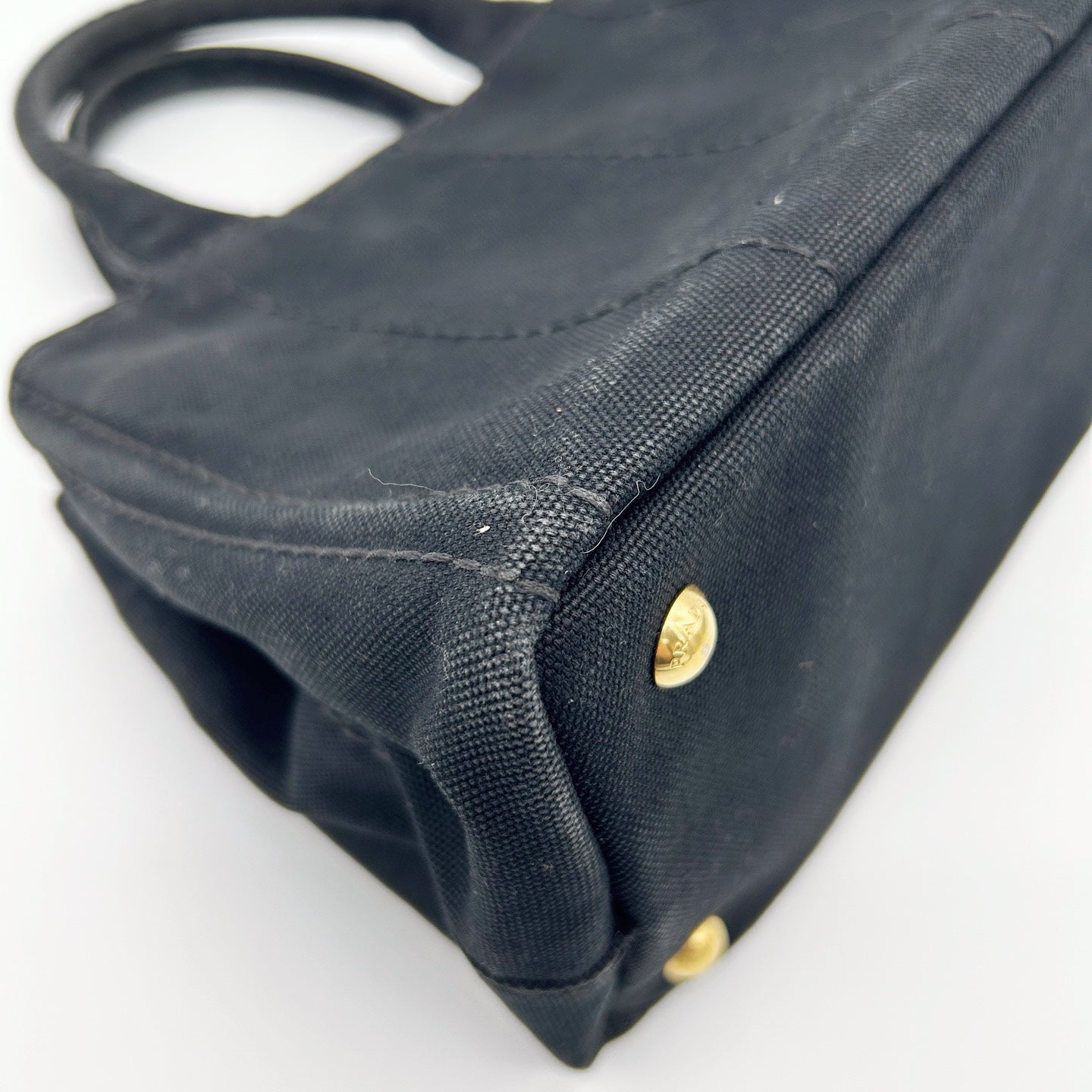 PRADA Black Canvas 2Way Tote Bag [Used]
