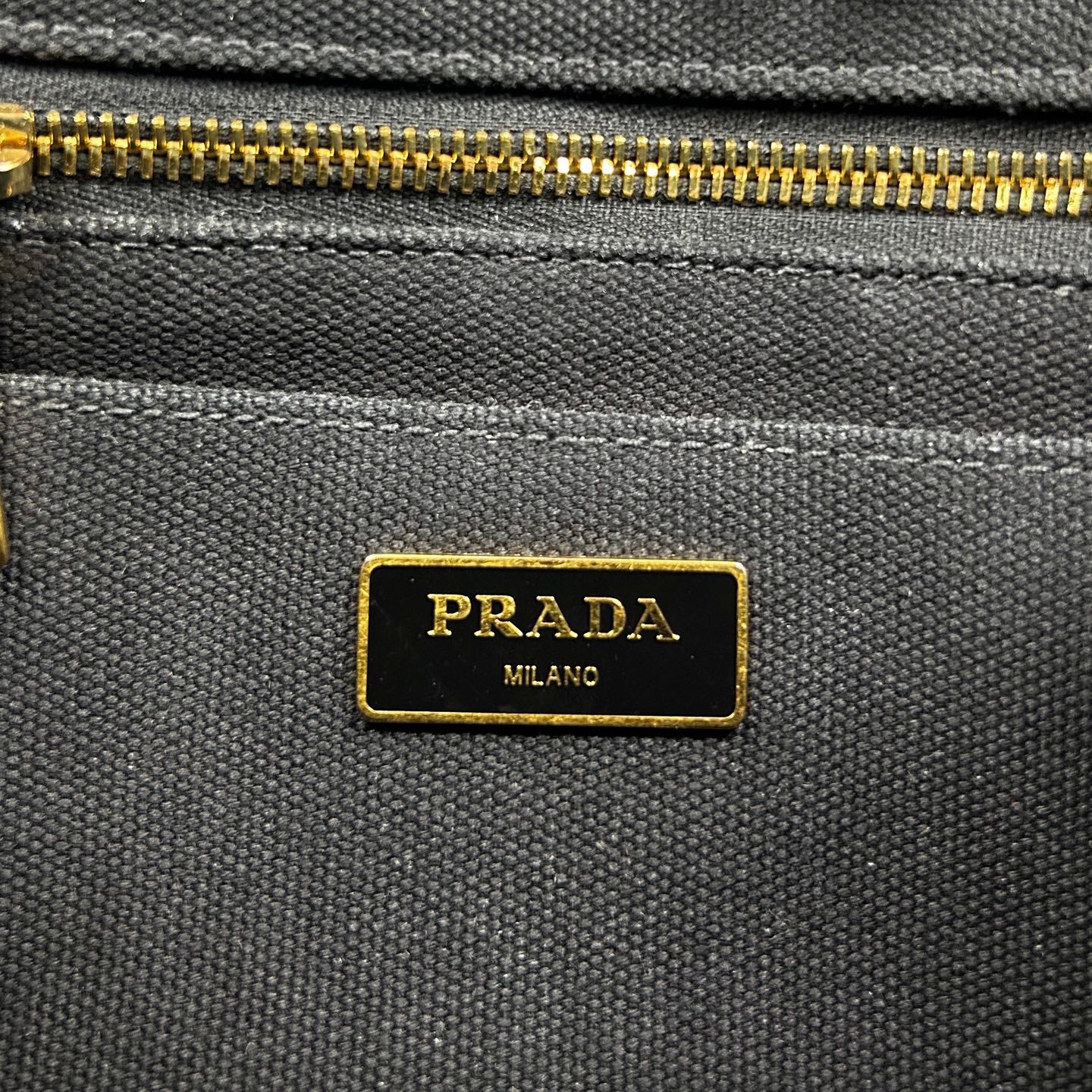 PRADA Black Canvas 2Way Tote Bag [Used]