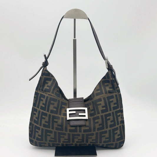 FENDI Brown Zucca Baguette Shoulder Bag [Used]