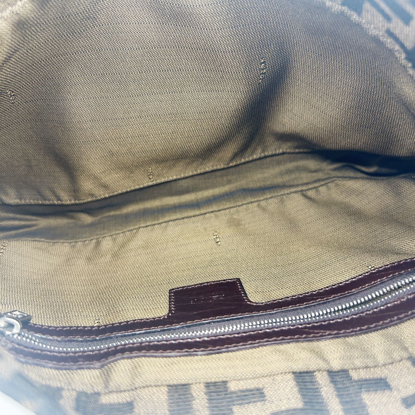 FENDI Brown Zucca Baguette Shoulder Bag [Used]