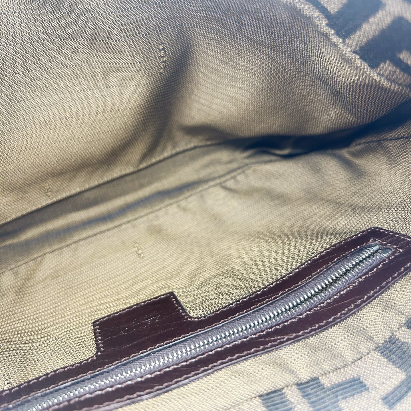 FENDI Brown Zucca Baguette Shoulder Bag [Used]
