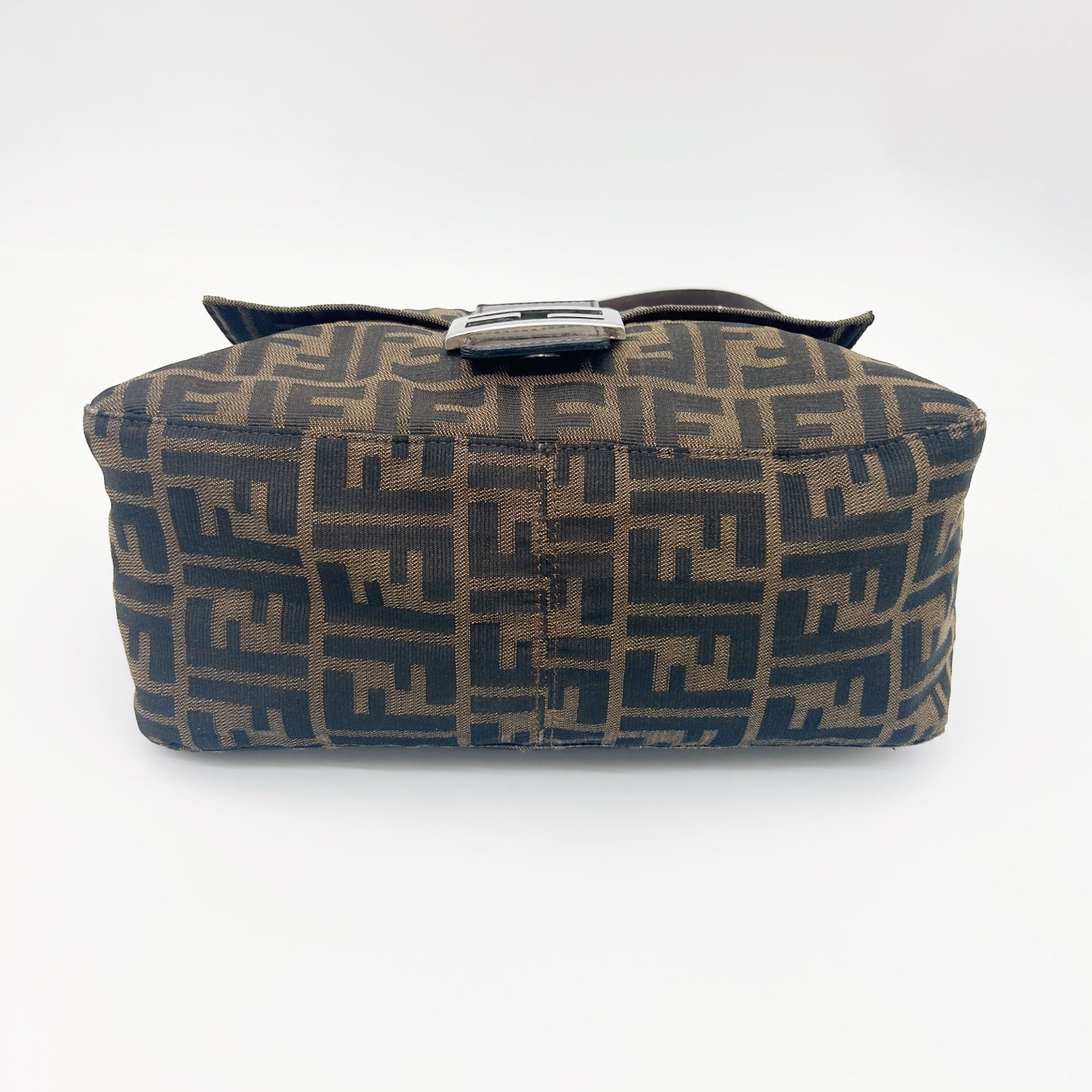 FENDI Brown Zucca Large Baguette Shoulder Bag [Used]