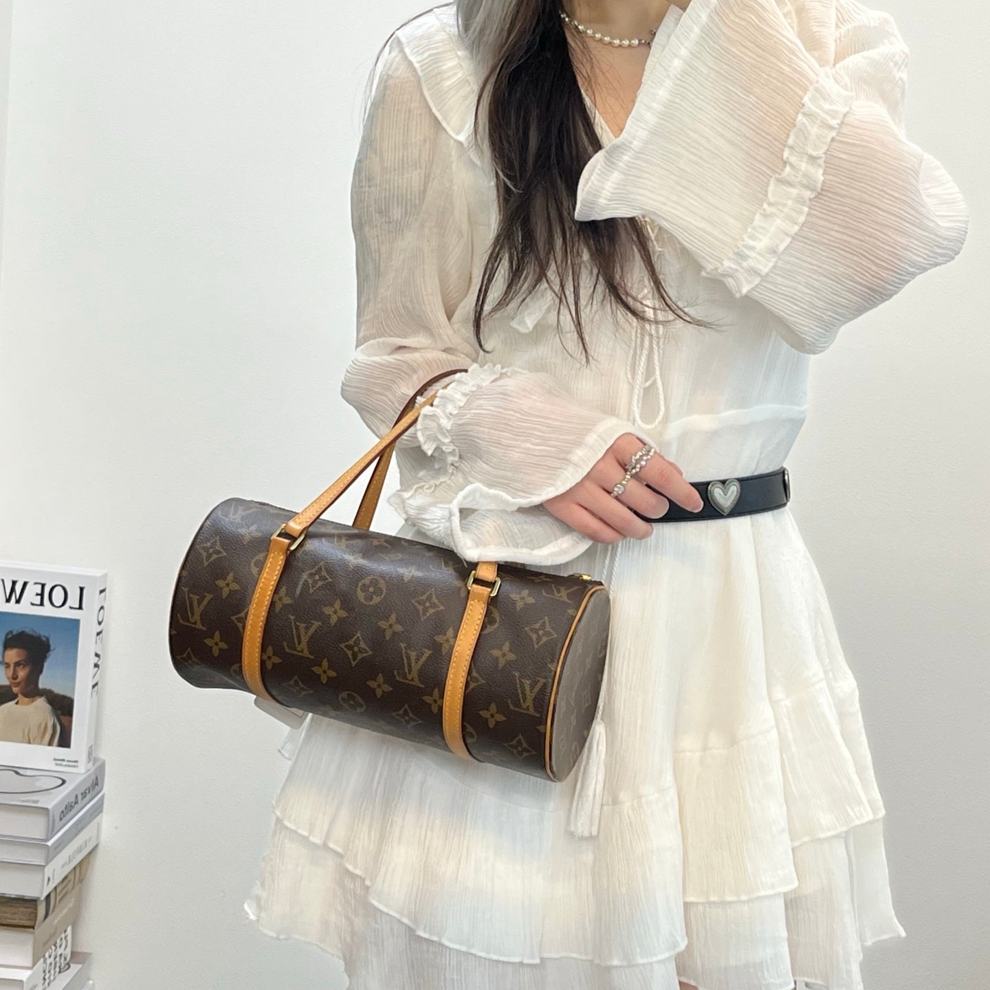 LOUIS VUITTON Monogram Papillon 26 Boston Bag [Used]