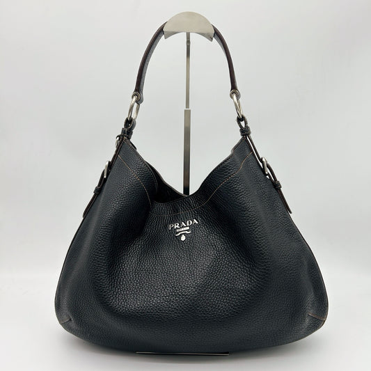 PRADA Vitello Daino Leather Hobo Bag [Used]
