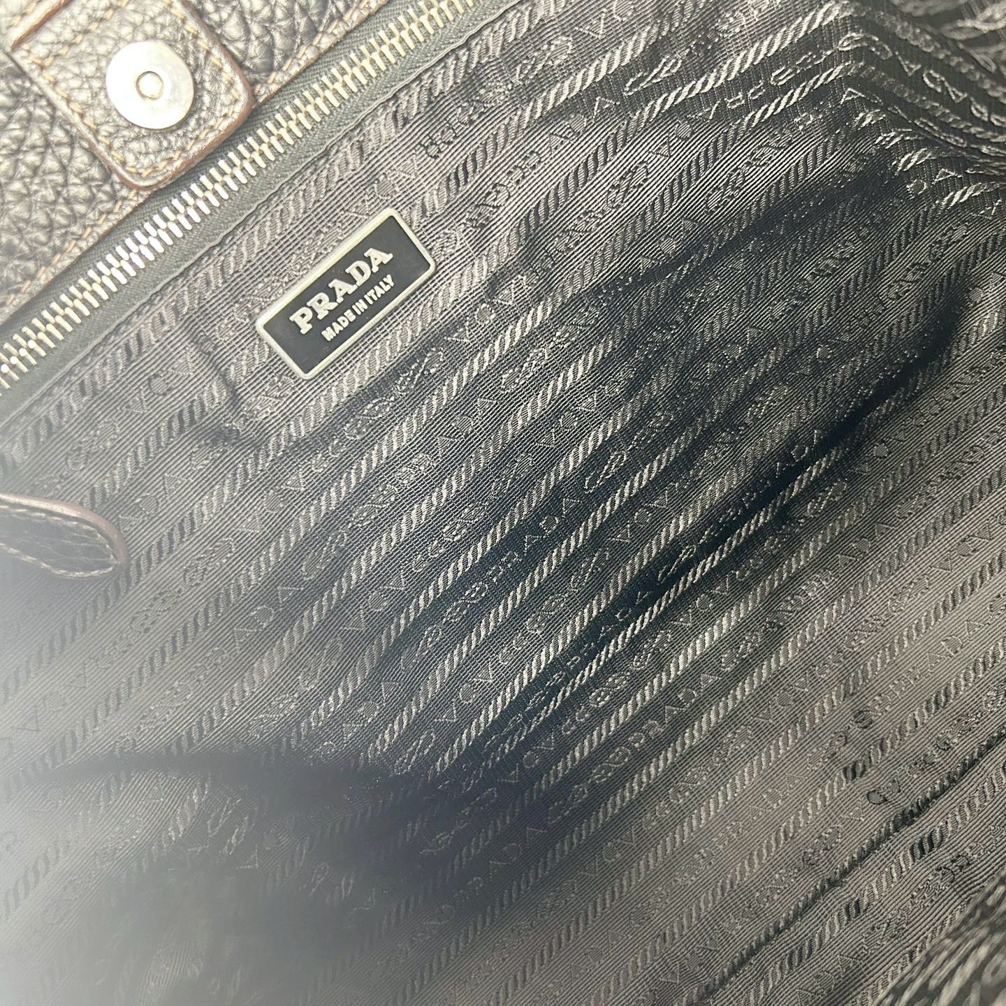 PRADA Vitello Daino Leather Hobo Bag [Used]
