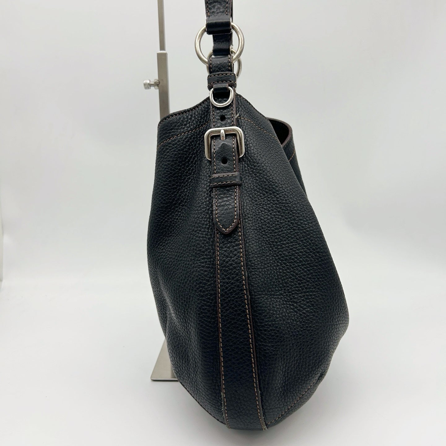 PRADA Vitello Daino Leather Hobo Bag [Used]