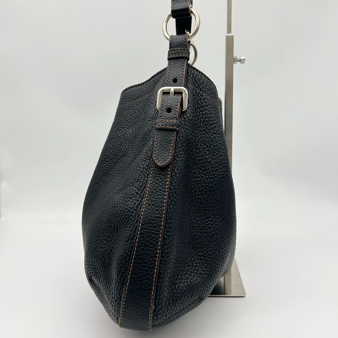 PRADA Vitello Daino Leather Hobo Bag [Used]
