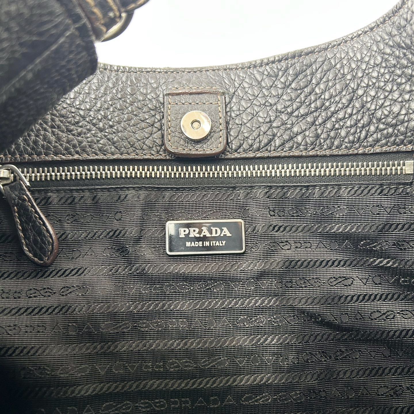 PRADA Vitello Daino Leather Hobo Bag [Used]