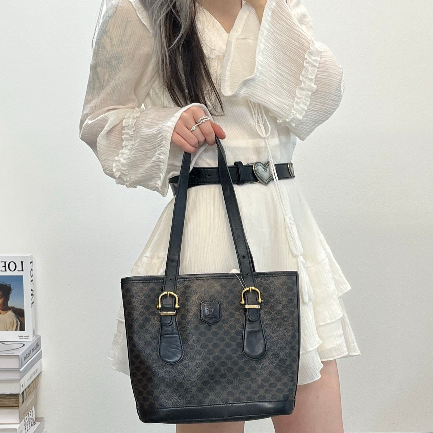 CELINE Macadam Small Bucket Tote Bag [Used]