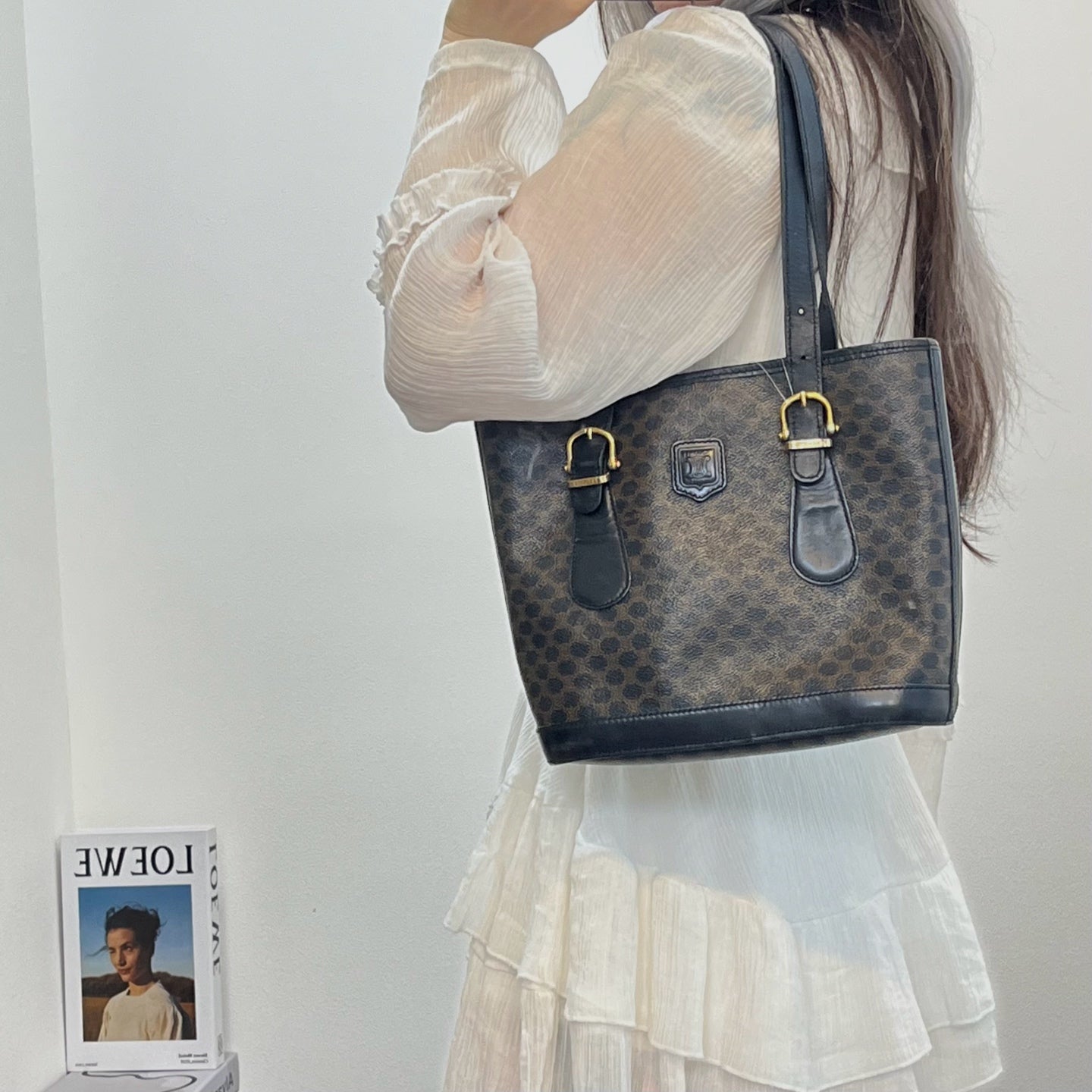 CELINE Macadam Small Bucket Tote Bag [Used]