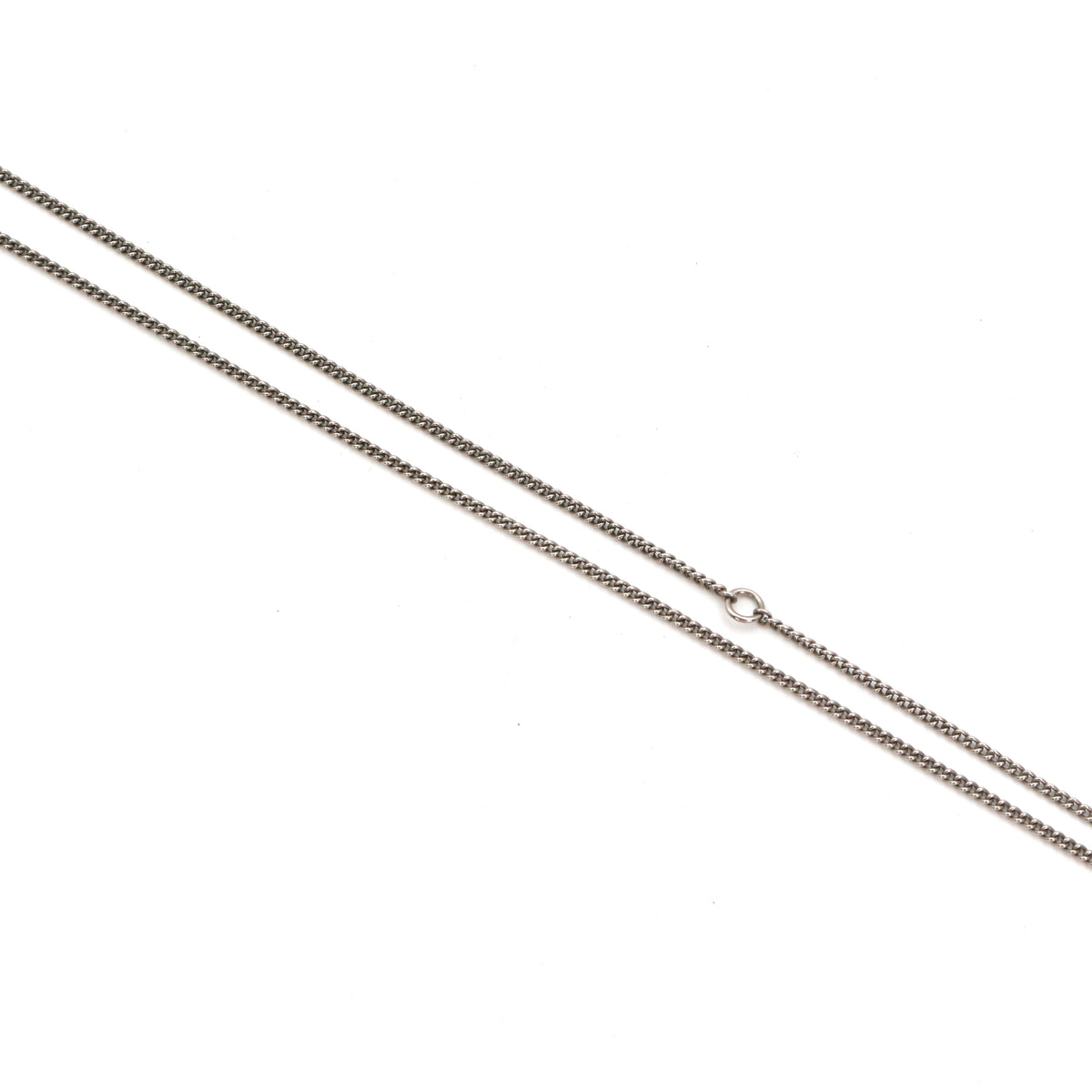 Chanel Silver Crystal CC Necklace [Used]