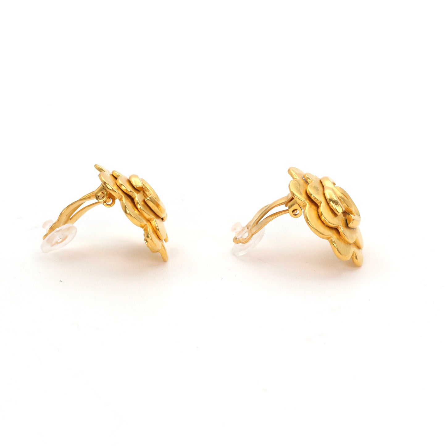 CHANEL Vintage Camellia Clip-On Earrings 98P [Used]