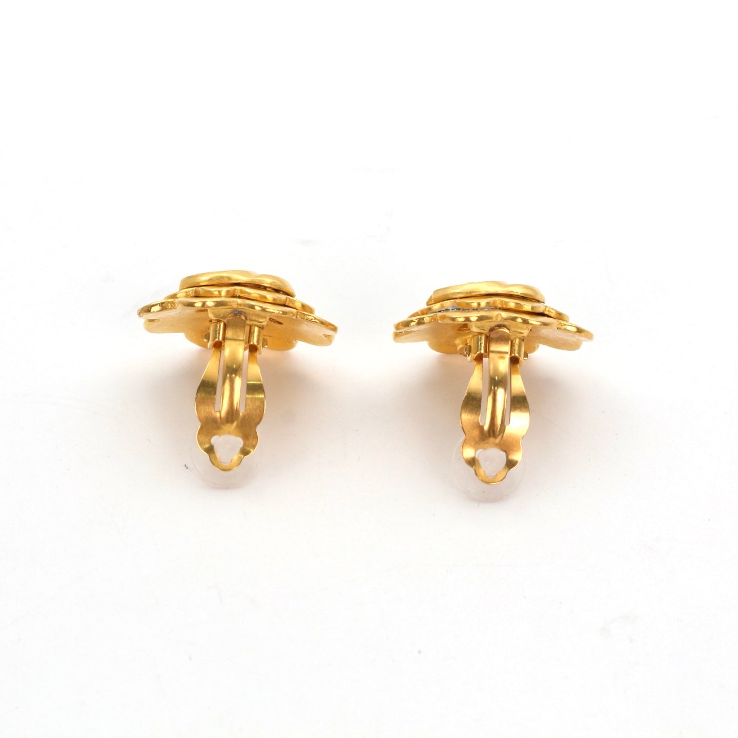 CHANEL Vintage Camellia Clip-On Earrings 98P [Used]