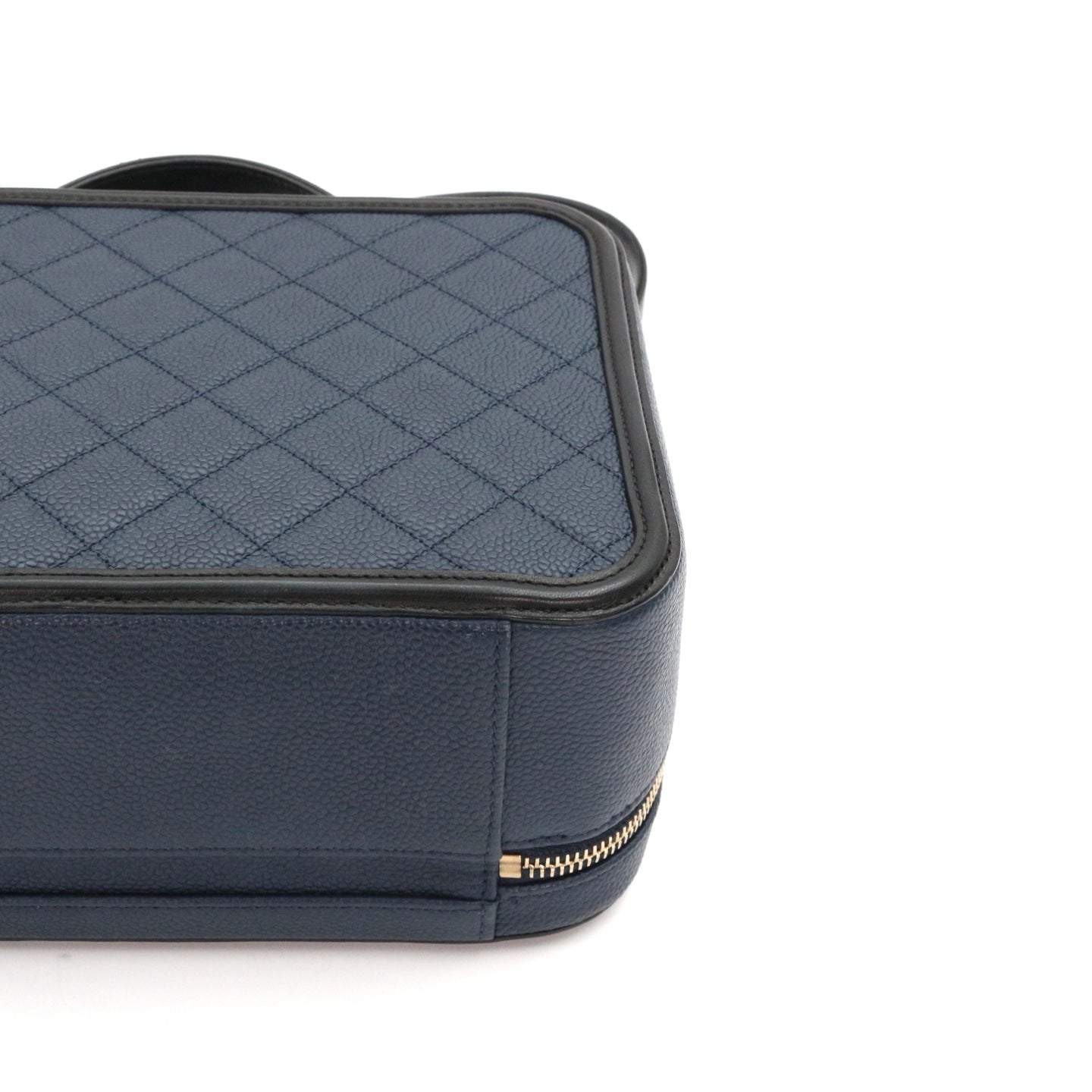 CHANEL Blue and Black Camera Bag [Used]