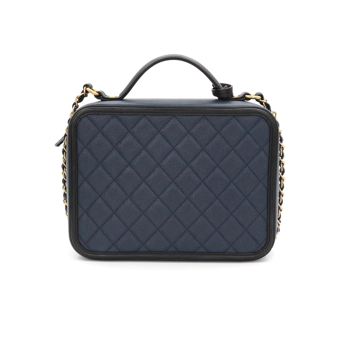CHANEL Blue and Black Camera Bag [Used]