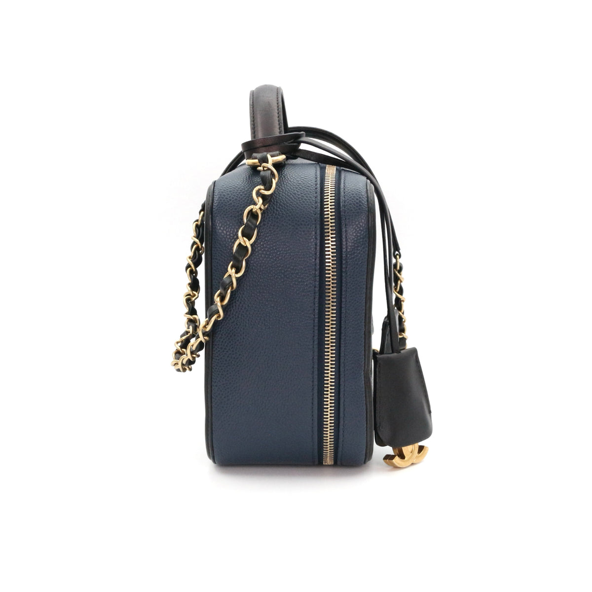 CHANEL Blue and Black Camera Bag [Used]