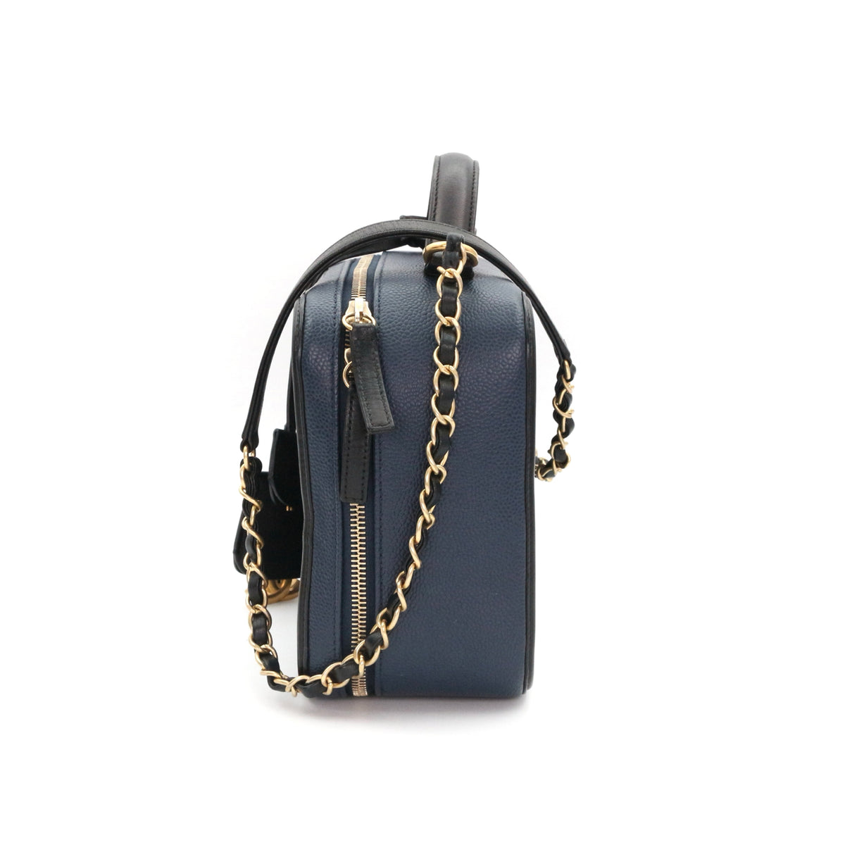 CHANEL Blue and Black Camera Bag [Used]