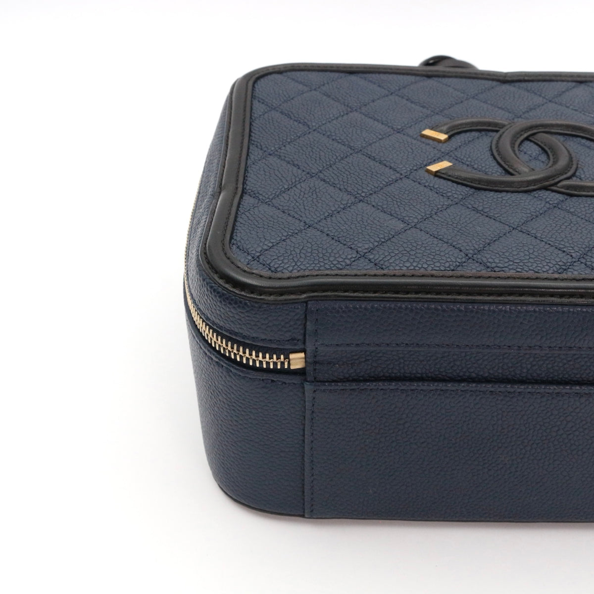 CHANEL Blue and Black Camera Bag [Used]
