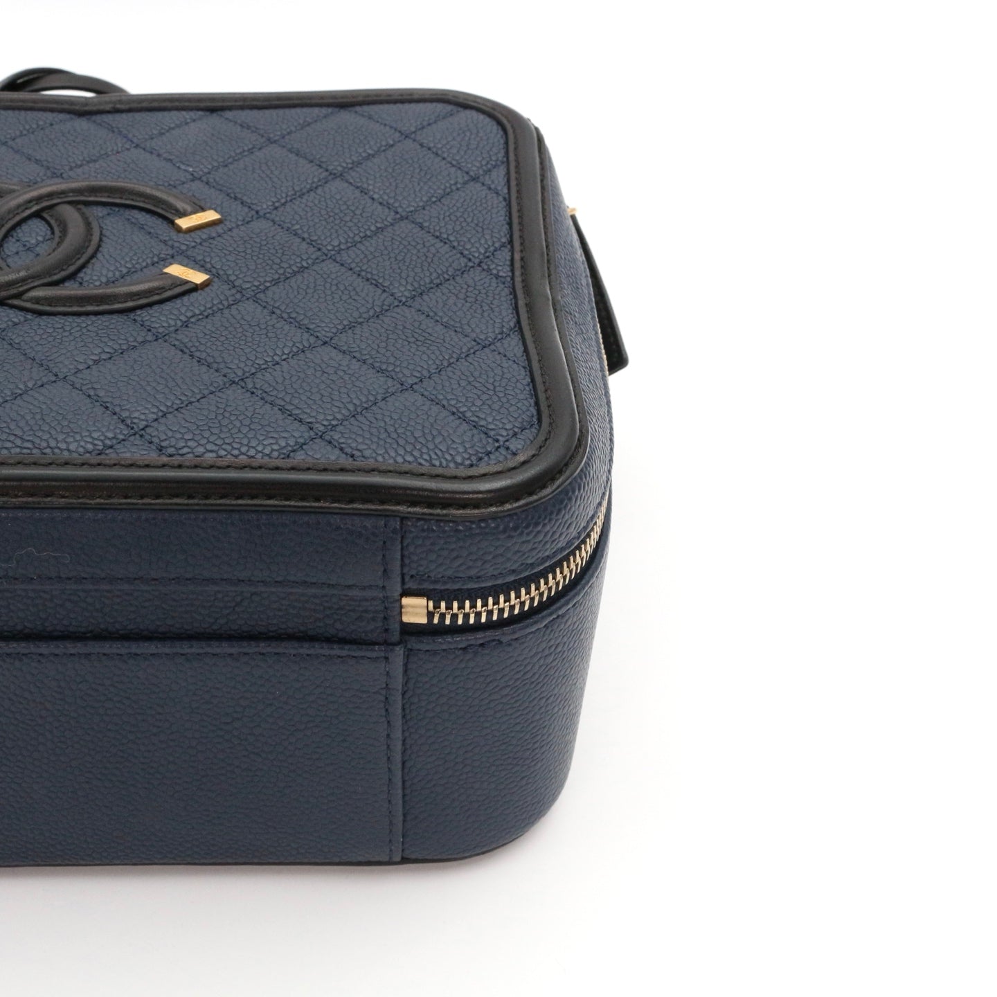 CHANEL Blue and Black Camera Bag [Used]