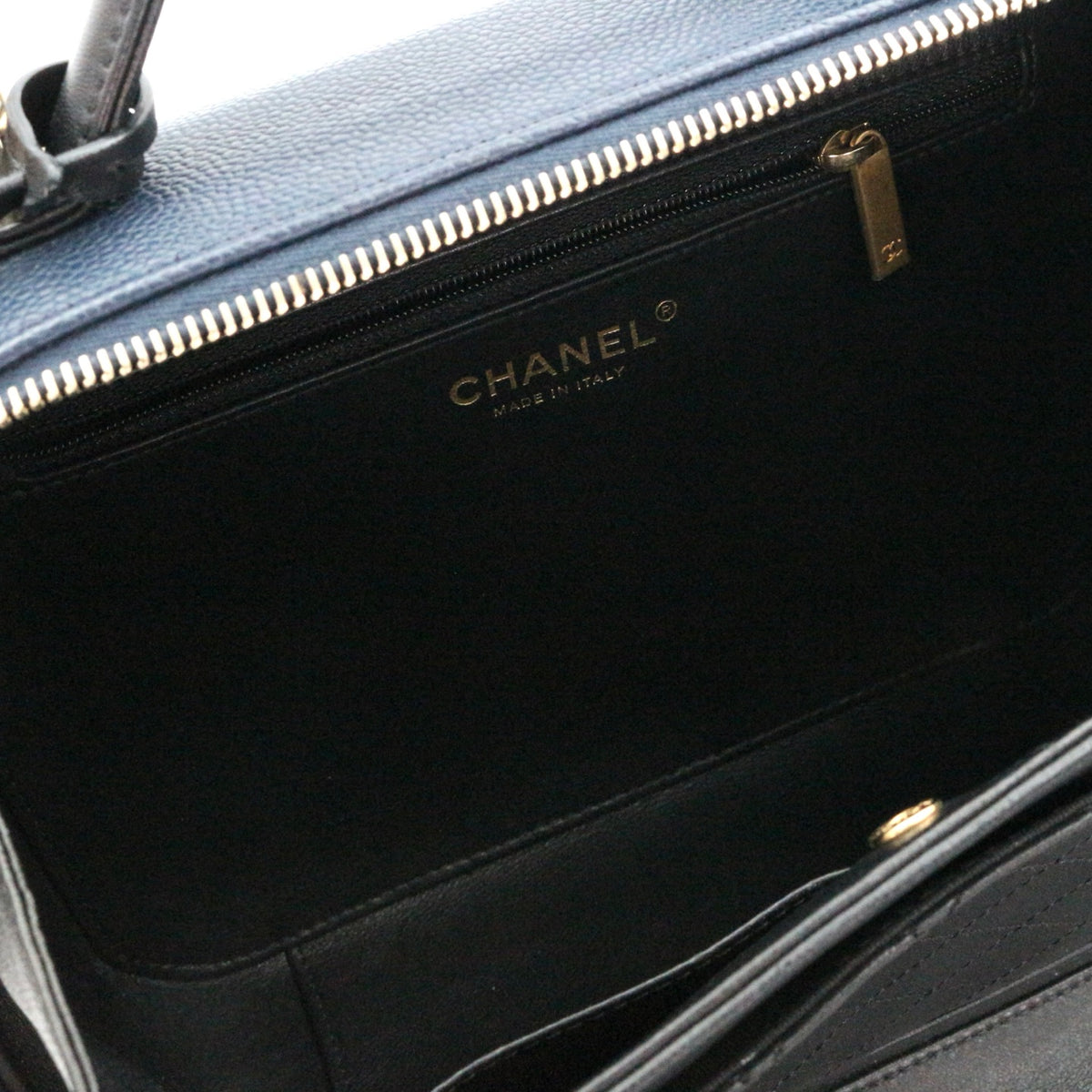 CHANEL Blue and Black Camera Bag [Used]