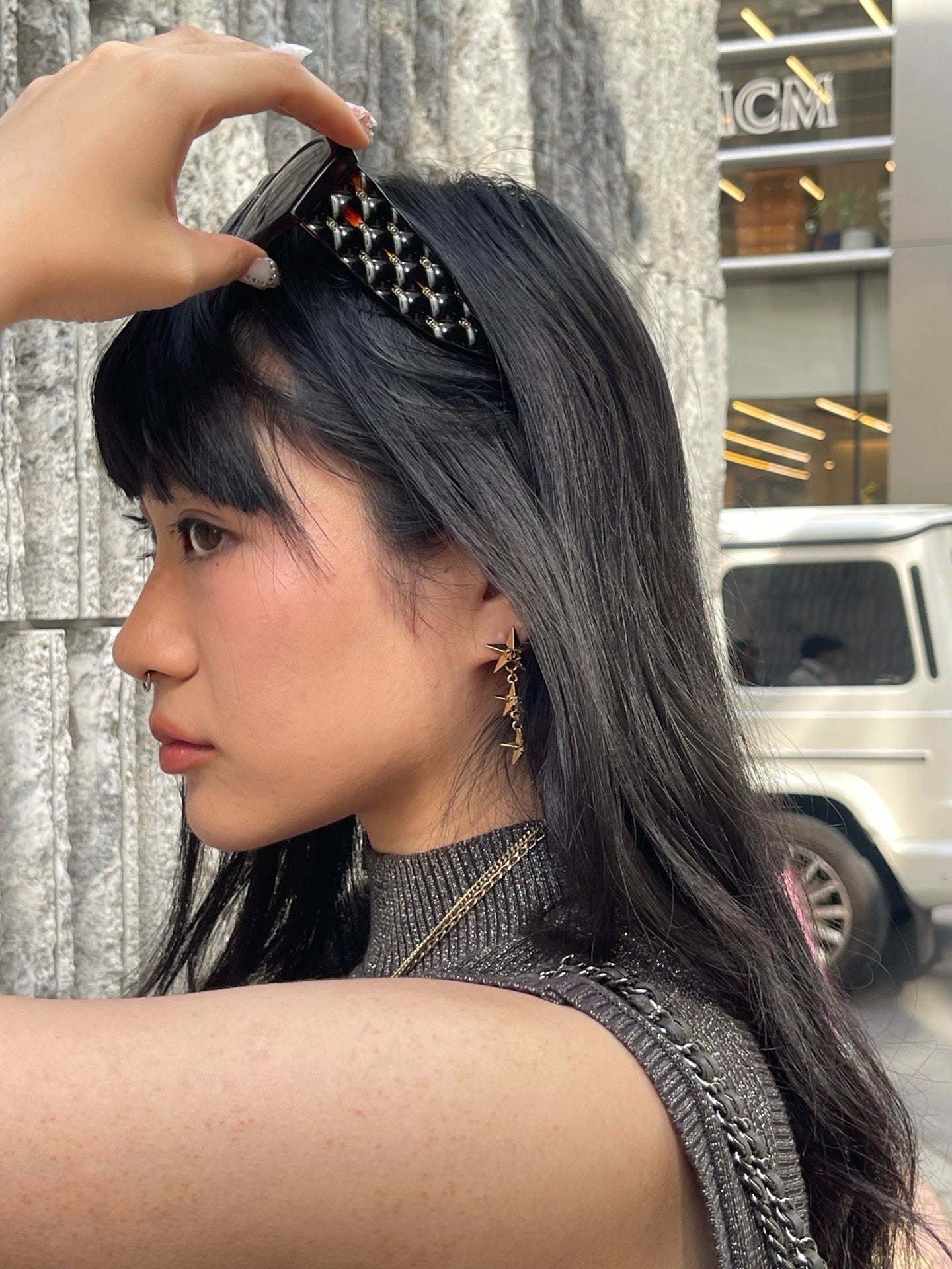 Chanel Tortoiseshell Wide Frame Quilted CC Sunglasses Gold Hardware [Used]
