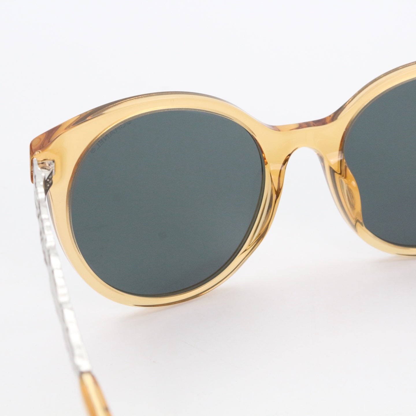 CHANEL Amber and Metal Frame Sunglasses [Used]