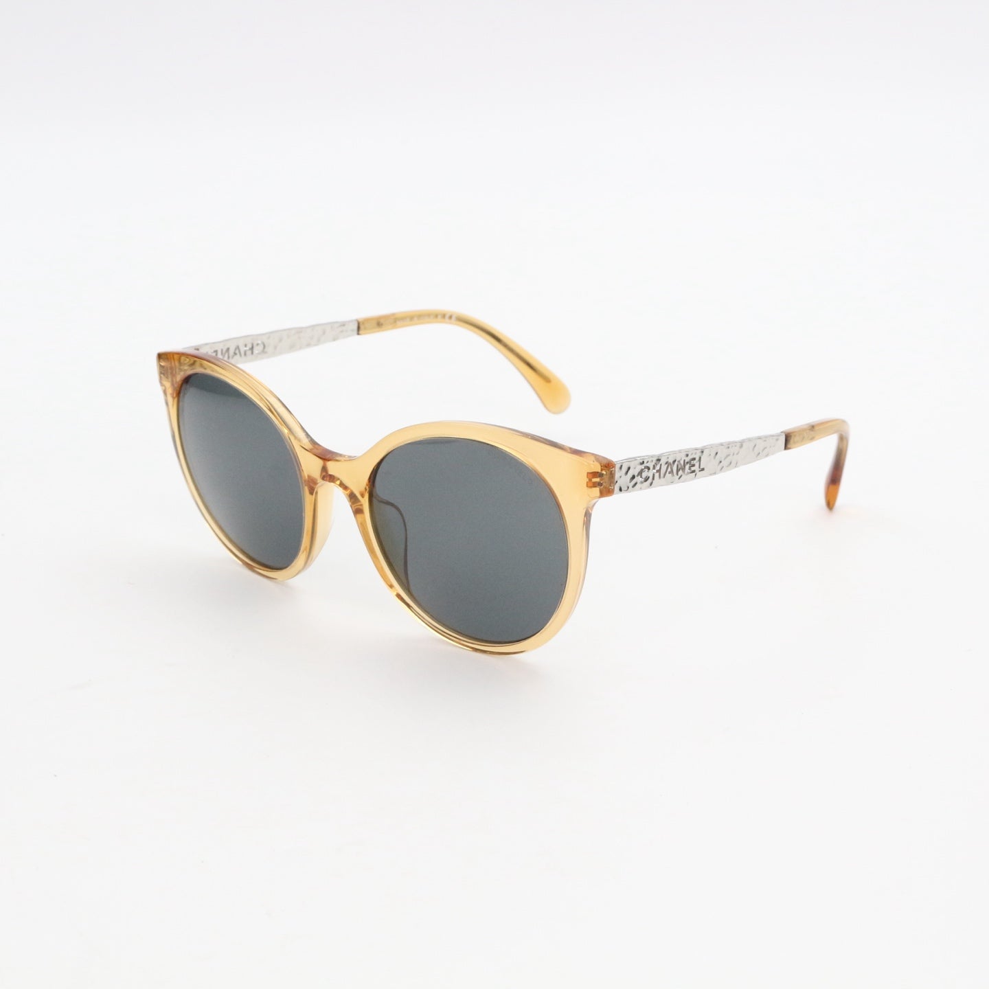 CHANEL Amber and Metal Frame Sunglasses [Used]