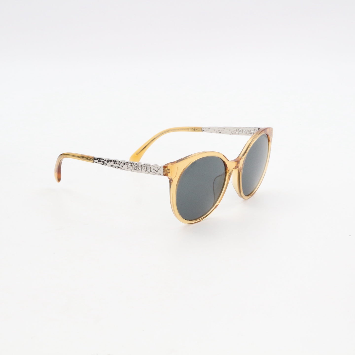 CHANEL Amber and Metal Frame Sunglasses [Used]