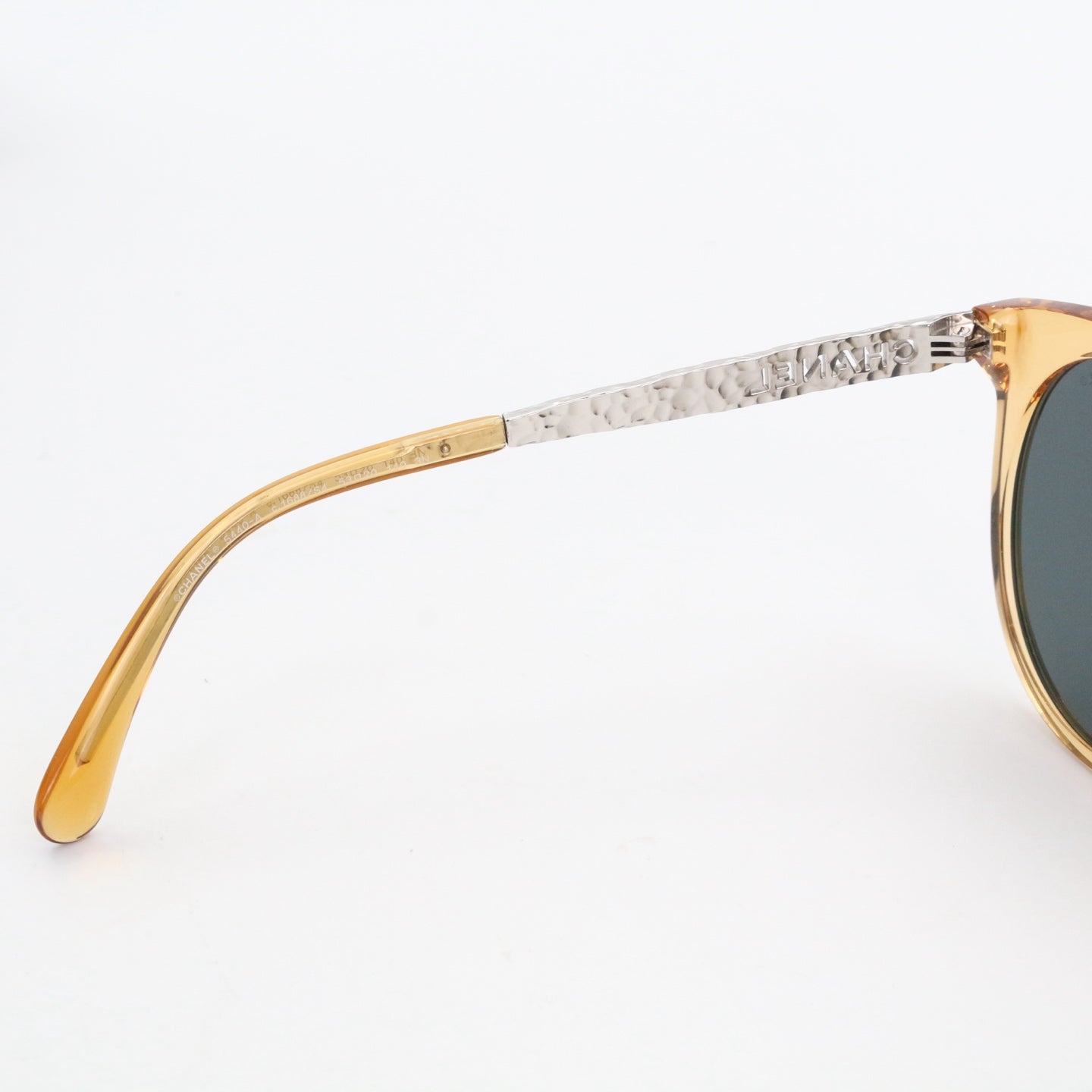 CHANEL Amber and Metal Frame Sunglasses [Used]