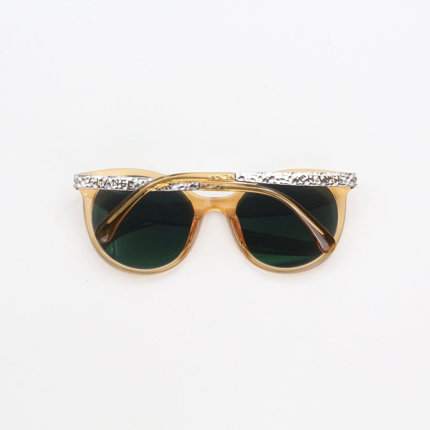 CHANEL Amber and Metal Frame Sunglasses [Used]